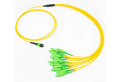 Longueur adaptée aux besoins du client par interface optique de la corde de correction de fibre de l'évasion MPO de SM RPA