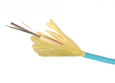 Câble optique d'intérieur de la fibre OM3, 2 - 24 noyaux ont fortement protégé le câble de fibre